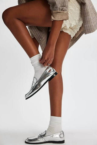 Free People - Mocassins femininos com ponto de cobertor