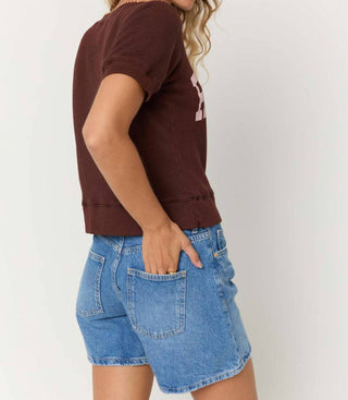 Projeto Social T - Moletom Rodeo de manga curta encolhido