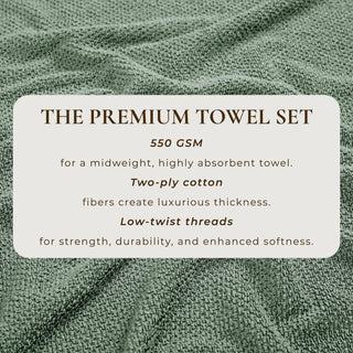 Cotton Textured Bath Towel Set - Acacia Collection
