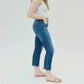 1822 Denim - Ace 25" Crop Capri Scalloped & Frayed Hem Jeans