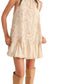 &Merci - Embellished Mixed Media Bubble Hem Mini Dress