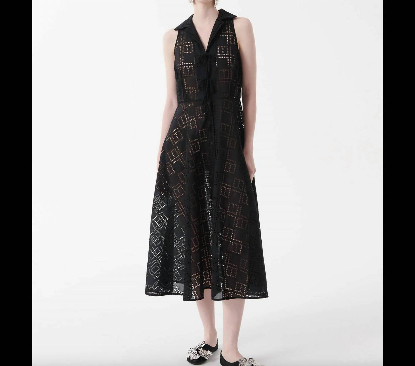 Beatrice .B - Broderie Chemisier Midi Dress