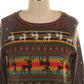 Blank - Women's Reindeer Printed Sweater - Plus
