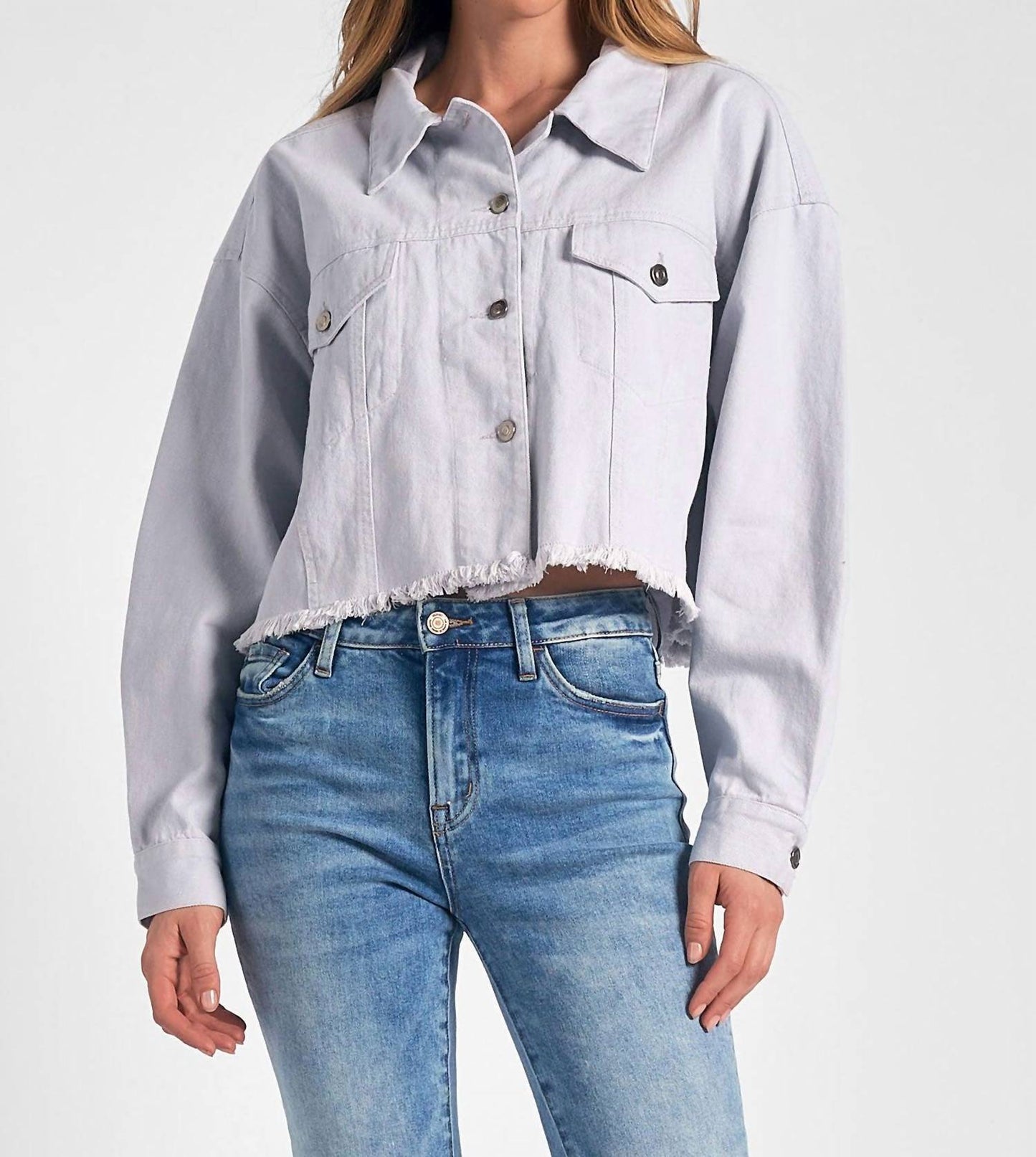 Elan - Jaqueta jeans cropped