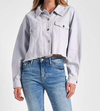 Elan - Jaqueta jeans cropped