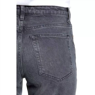 Topshop - Calça jeans cropped de cintura alta e perna reta com bainha crua
