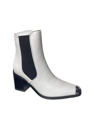 Senso - Botas femininas Sky Ice de couro com relevo de crocodilo até a panturrilha