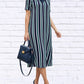 Calypso - Striped Knit Bon Bon Dress