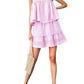 143 Story - Courtney Pretty Crochet Trim Ruffle Top & Mini Skirt Set