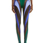 MUGLER Sheer Spiral Stirrup Leggings in Ultraviolet /Lilac, Size 2 Us