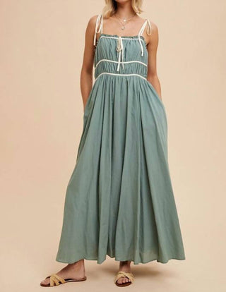 In-Loom - Vivian Contrast Trim Maxi Dress