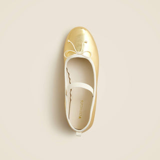 J.Crew - Sapatilhas de balé com tiras para meninas
