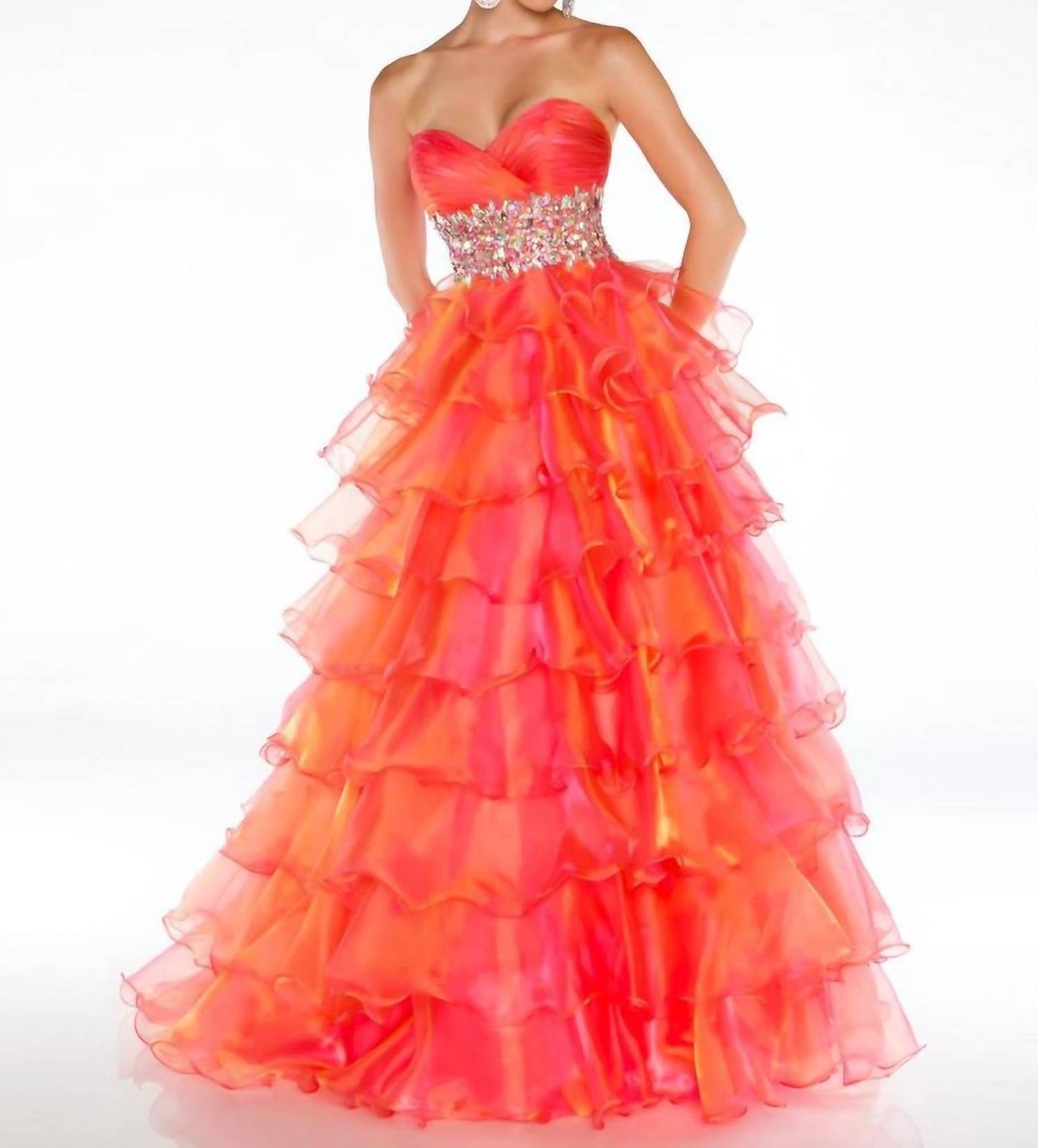 Mac Duggal - Sweetheart Strapless Ballgown with Stonework Waistband