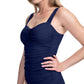 Profile By Gottex - E-Cup Scoop Neck Shirred Tankini Top