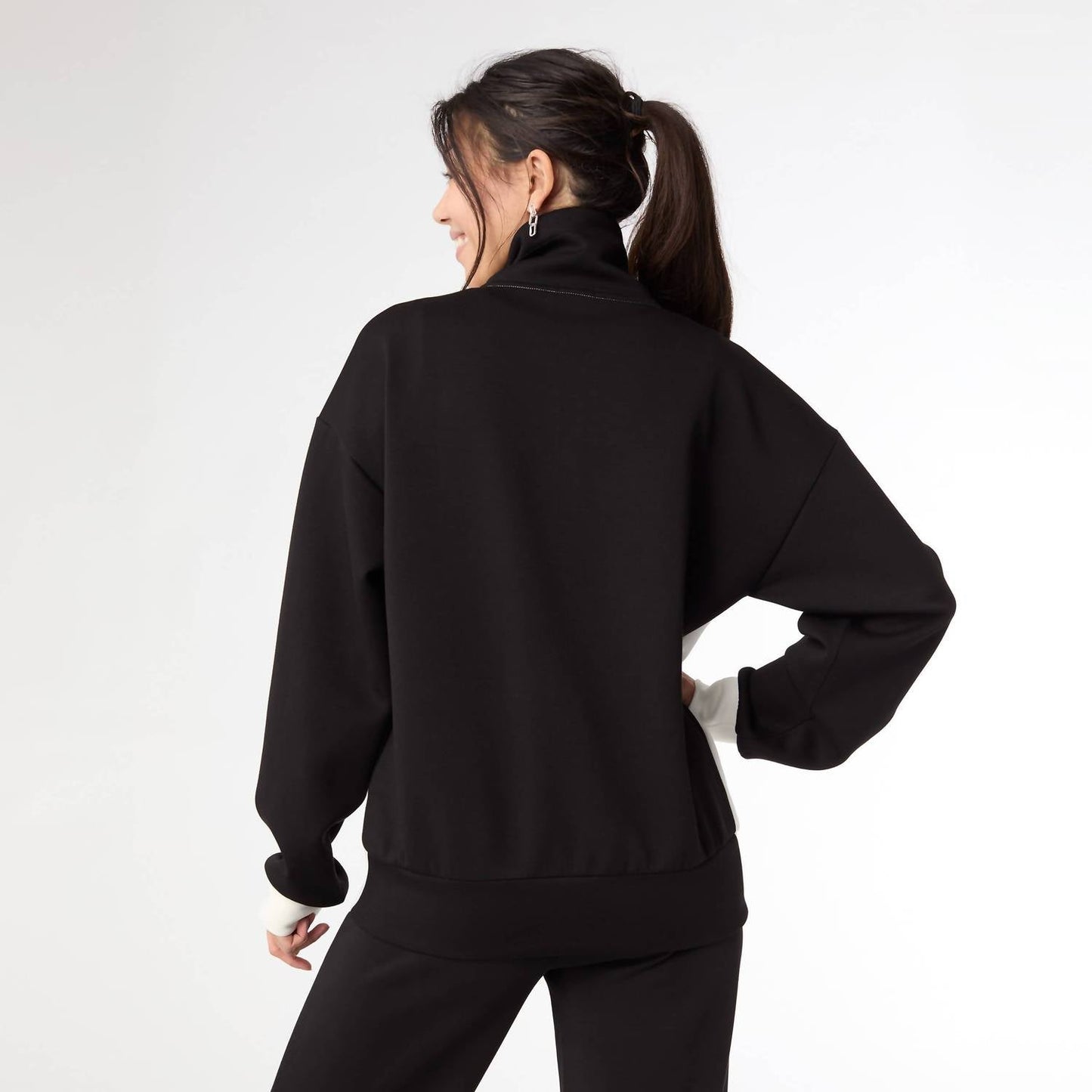 Coco + Carmen - Hilarie Two-Tone Zip Front Sweatshirt