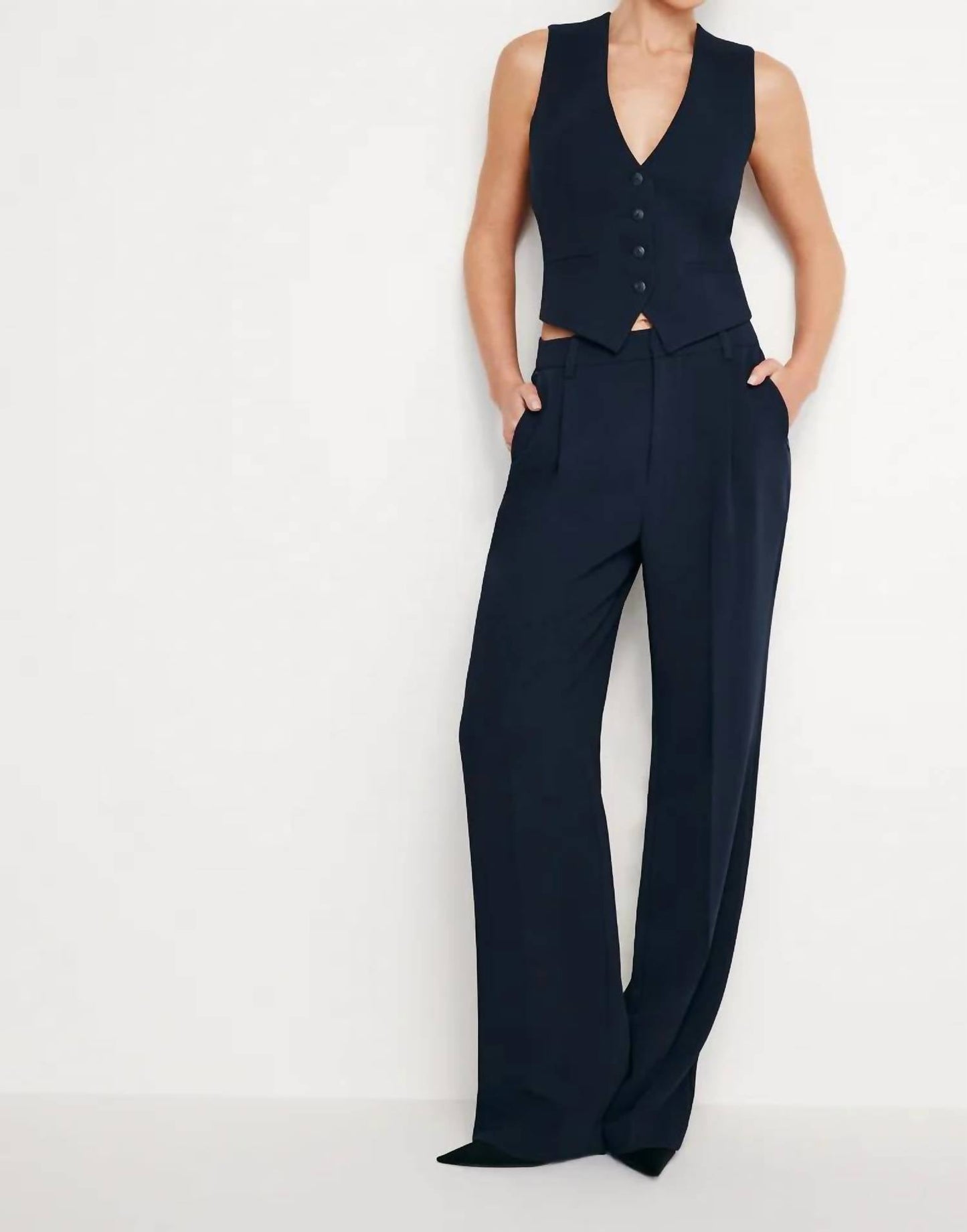 Good American - Luxe Suiting Column Pant