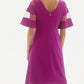 Joseph Ribkoff - Mesh Sleeve Insert A-line Dress