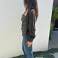 Aiblee - Button Down Olive Bustier Top