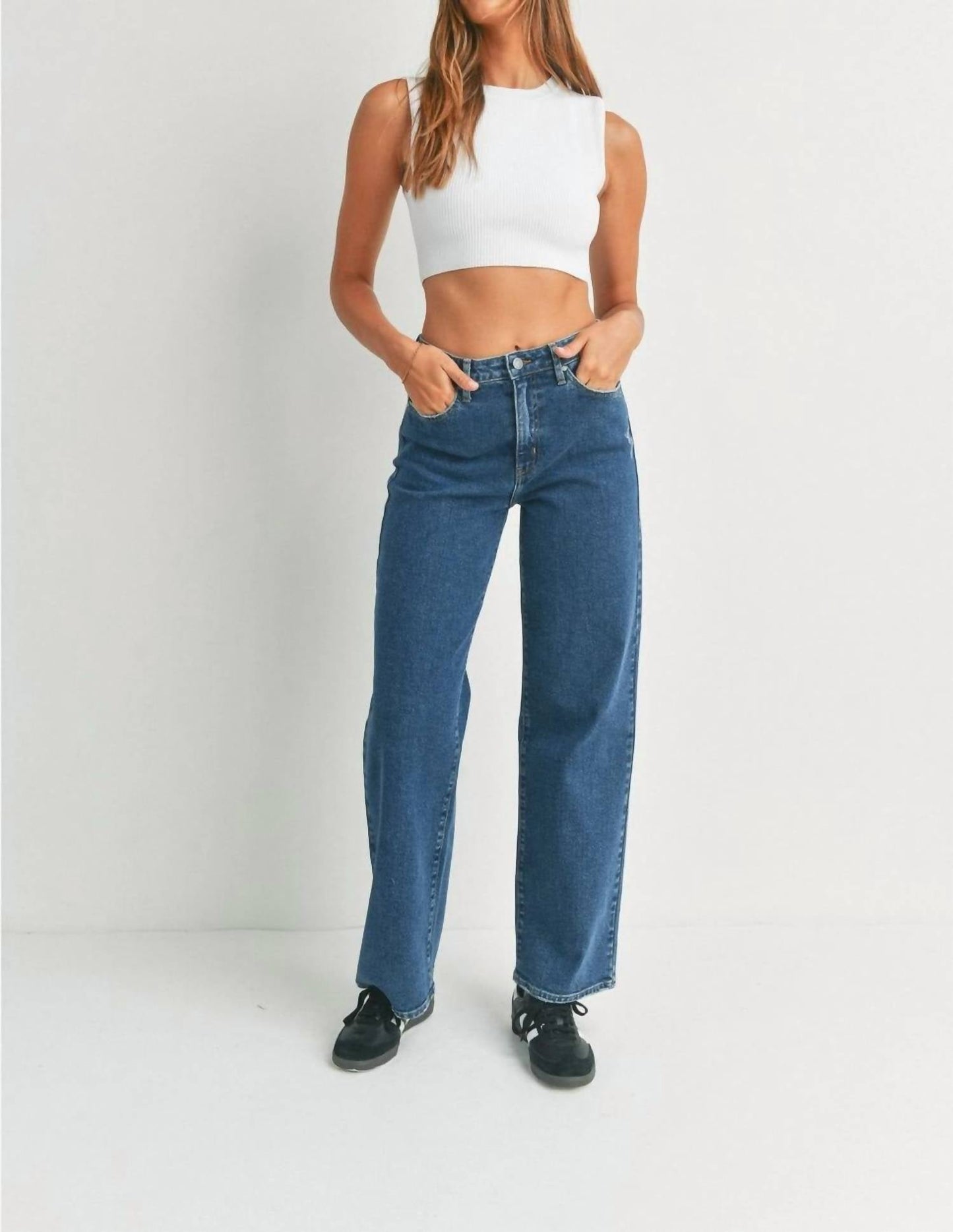 Just Black Denim - Long High Rise Wide Leg Jeans