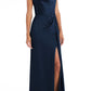 THE DESSY GROUP womens Dessy Collection Cowl Neck Maxi Dress  4