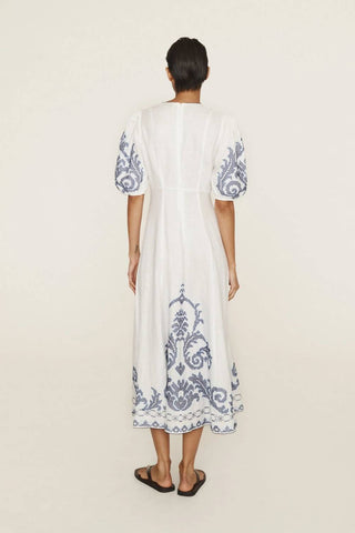 Alemais - Hazel Embroidered Midi Dress