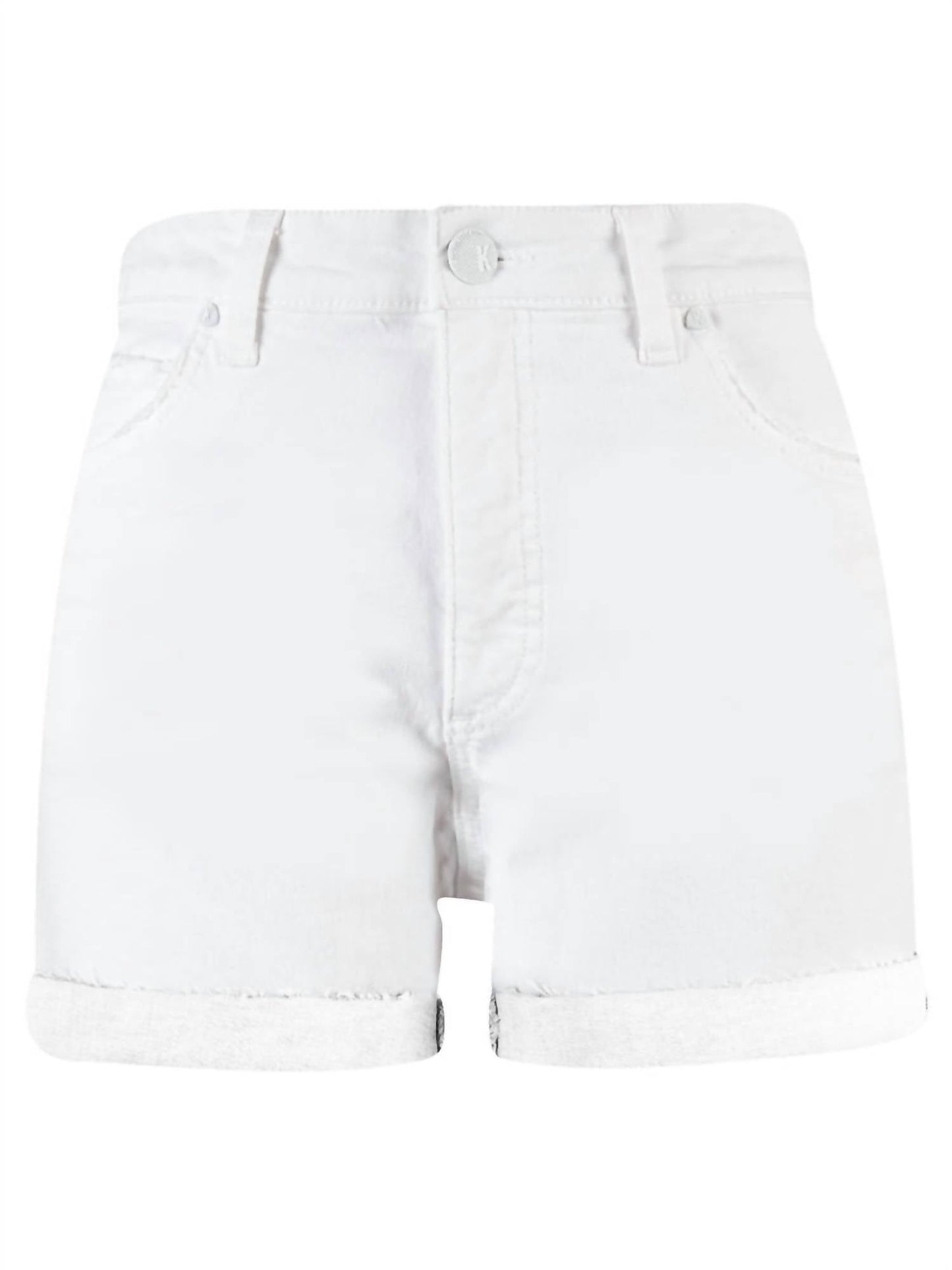 Kut From The Kloth - Shorts jeans de cintura alta com punho enrolado