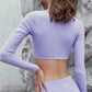 Rockstar Peach - Sophie Long Sleeve Crop Top