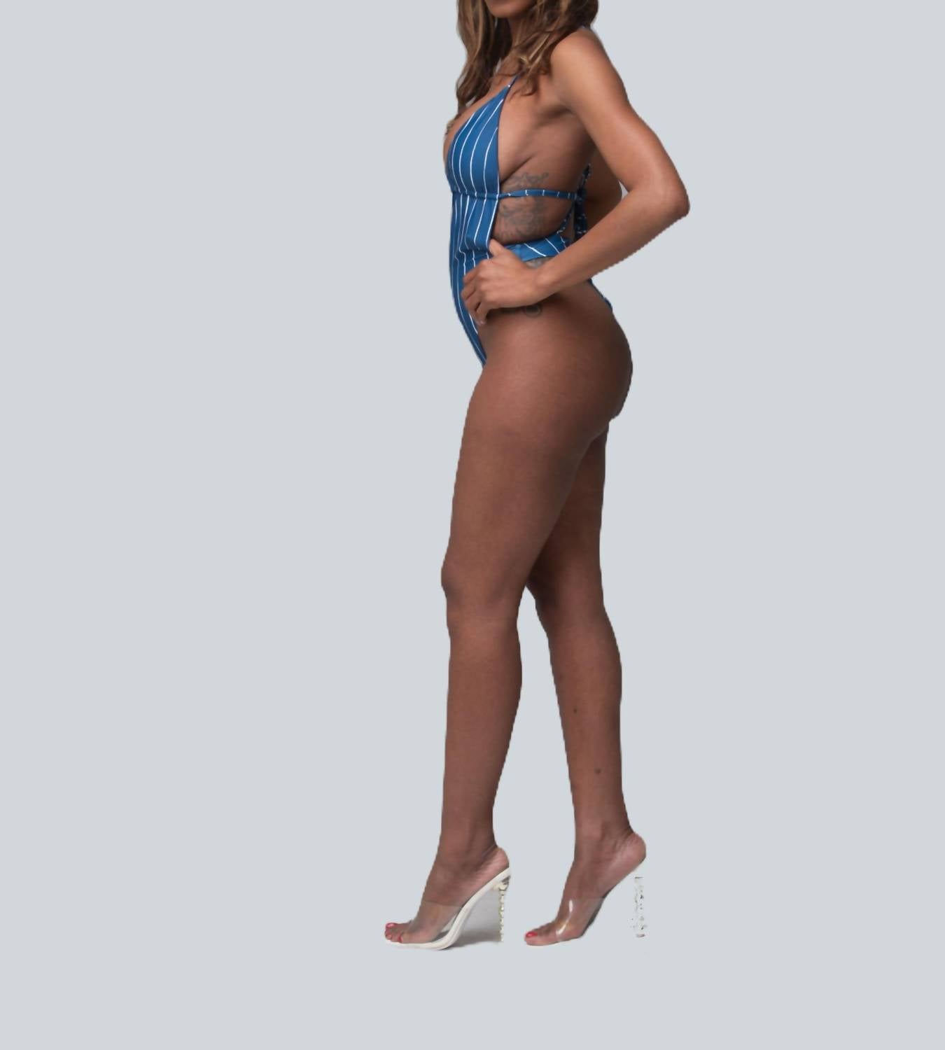 Porshia By Porshia Banks - Camille Striped Monokini