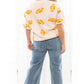 Bibi - Football Pattern Short Sleeve Sweater