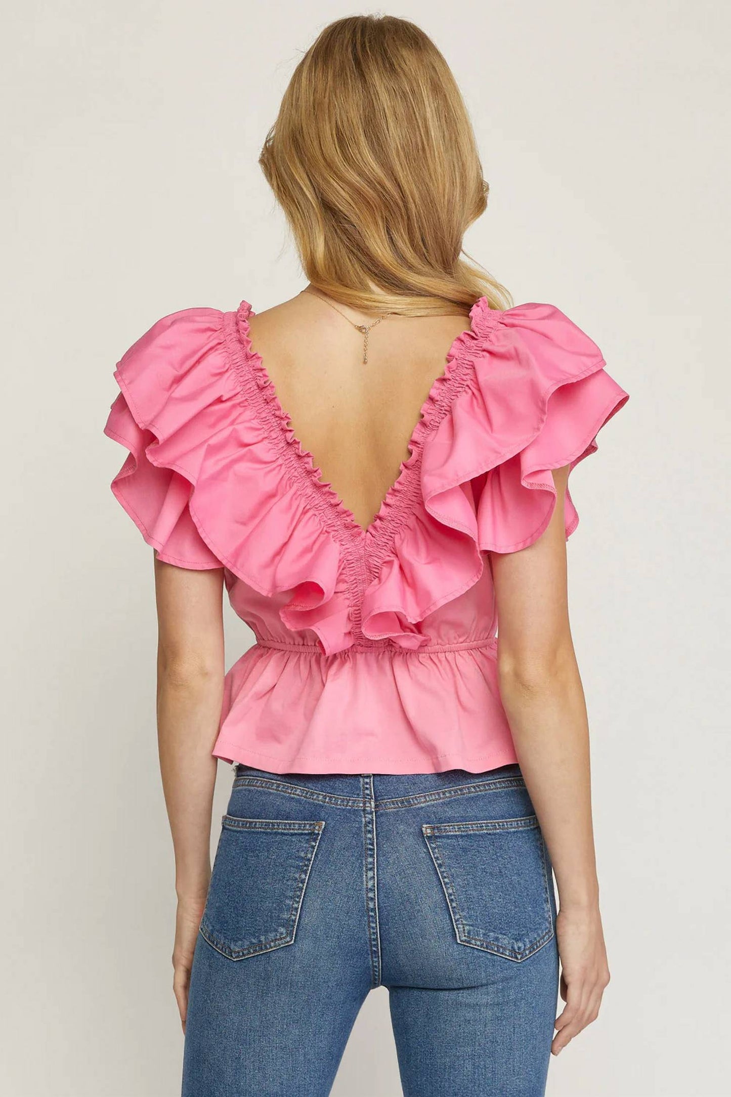 Entro - Peplum Ruffle Top
