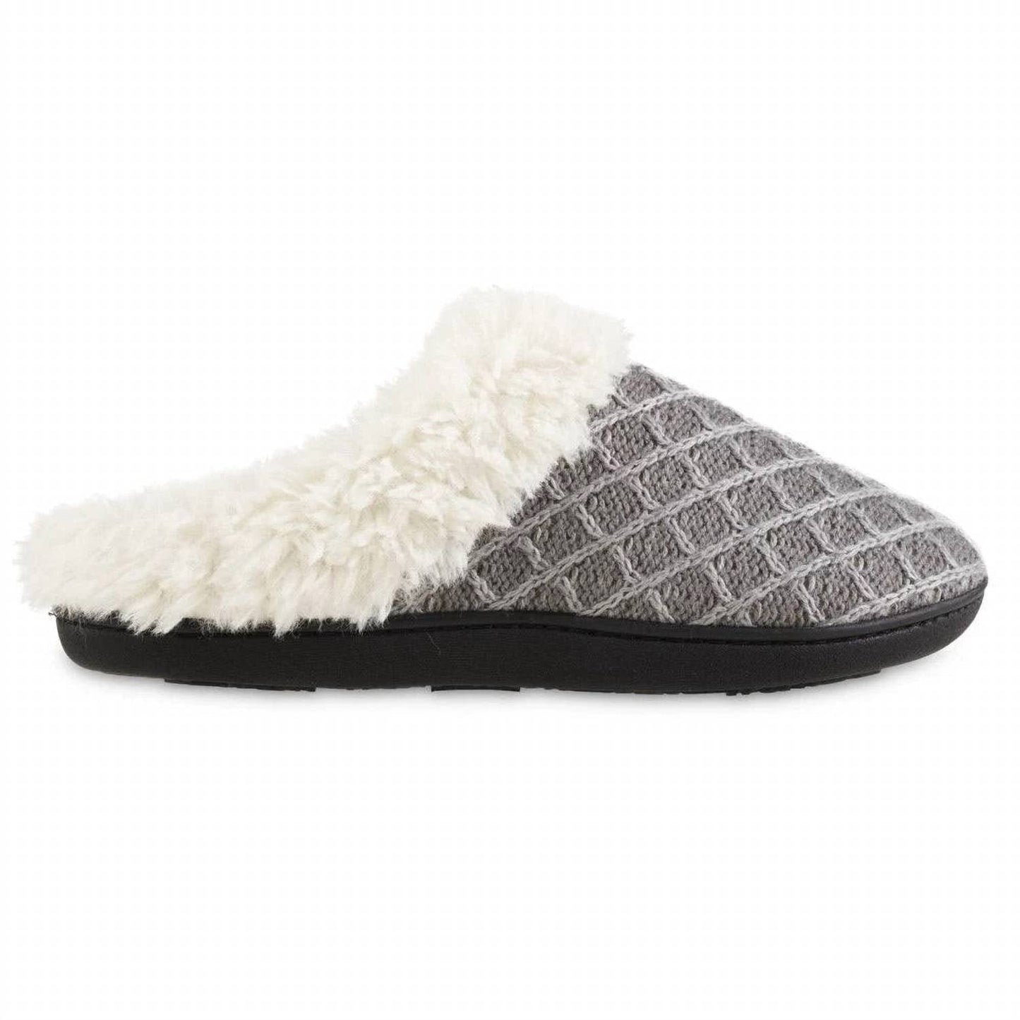 Isotoner - Women's Diamond Sweater Knit Hoodback Slipper