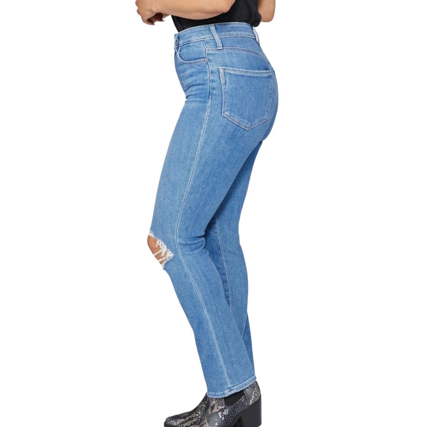 Paige - Accent Straight Leg Jeans