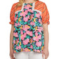 Entro - Mixed Print & Lace Blouse - Plus