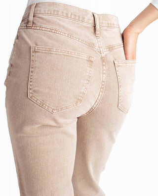 Nicole Miller - Calça Jeans Slim Reta de Cintura Alta