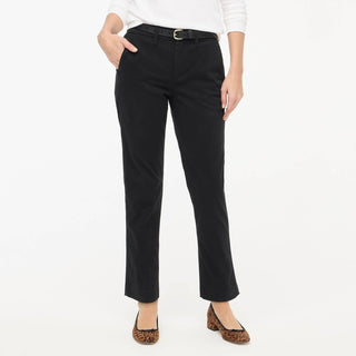 J.Crew - Calça Chino Girlfriend de cintura alta