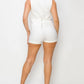 A.C.G. Los Angeles - Dressy Pleated Highwaist Shorts & 2 Button Up Vest Set