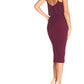 Dress The Population - Alondra Bubble Hem Blouson Top Midi Dress