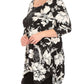 White Mark - Plus Size Floral Scoop Neck Tunic Top with Pockets