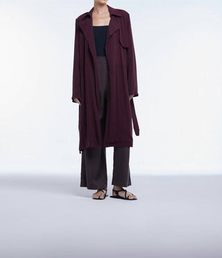 Dāl The Label - Trench Coat com lapela esvoaçante