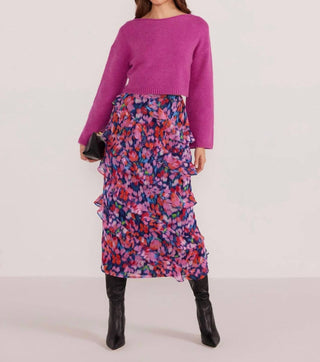 Minkpink - Saia midi com babados Calista