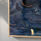 The Oceanus Elegance™ — Marbled Blue & Gold Panel Wall Art