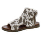 Very G - Women's Libra Cow Zip Side Open Toe Sandal