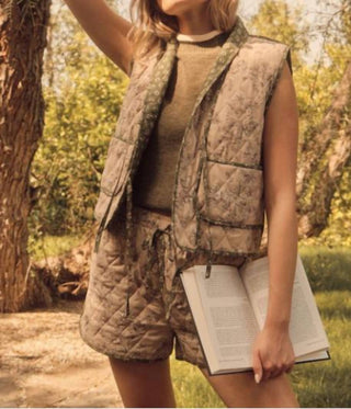 Entro - Floral Quilted Vest