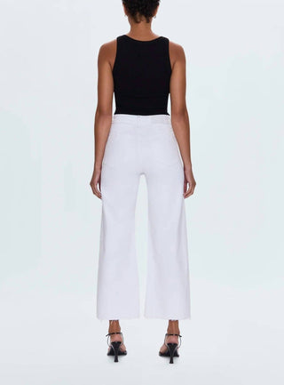 Pistola - Calça Jeans Curta Penny de Cintura Alta e Perna Larga