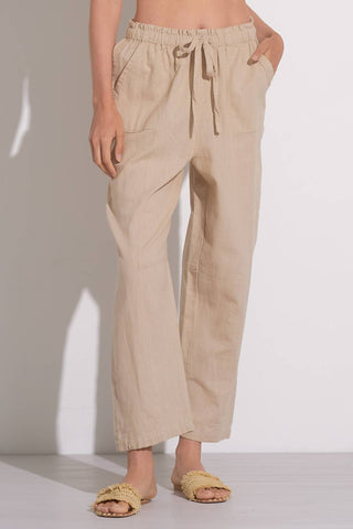 Elan - Calça de linho Liora com cordão