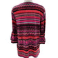 Multiples - Flounce Sleeve Chevron Print Top
