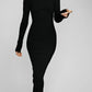 Eterne - Long Sleeve Crew Maxi Dress