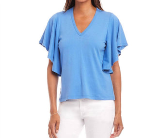 Karen Kane - Flutter Sleeve V-Neck Top