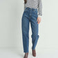 Just Black Denim - High Rise Tapered Barrel Jean