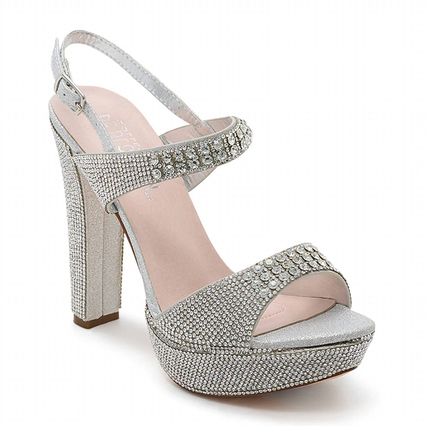 Blossom Footwear - Platform Rhinestone High Heel Sandals